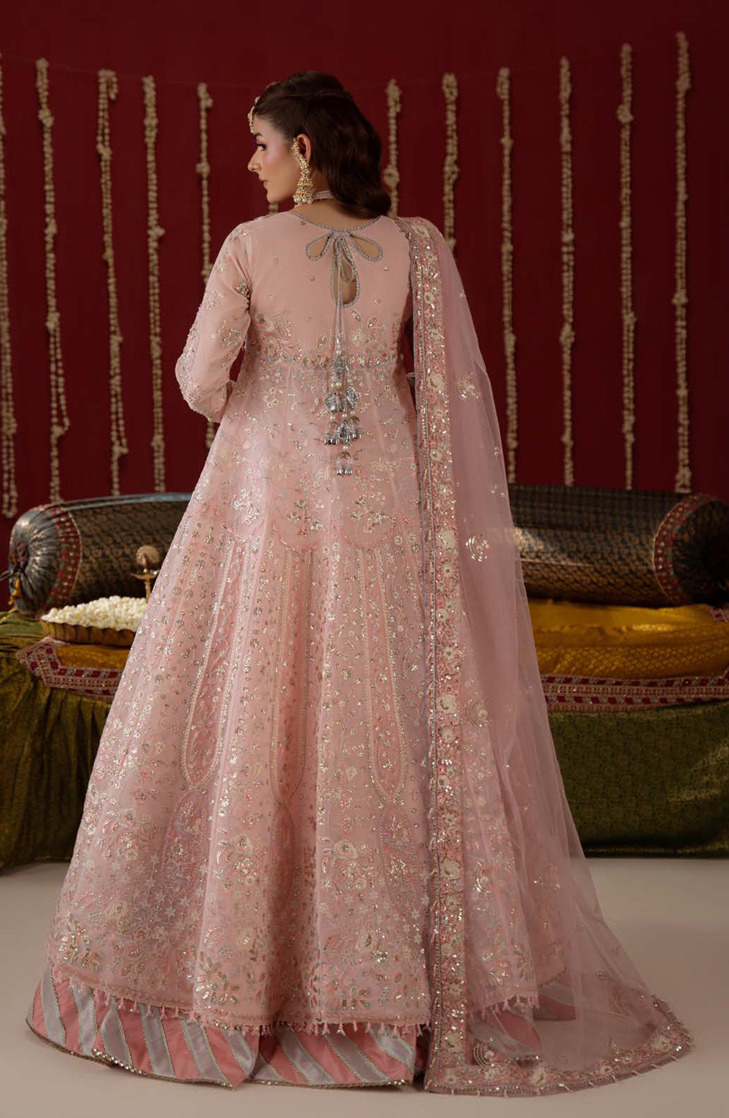 Aylin Ember Embroidered Organza Unstitched 3 Piece Suit - D-07 Lovelorn - AYL26EM - Pink - Festive Collection