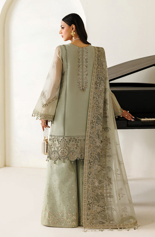 Aymal by Alizeh Embroidered Chiffon Unstitched 3 Piece Suit - 04-Javi - AML26ALZ - Green - Festive Collection