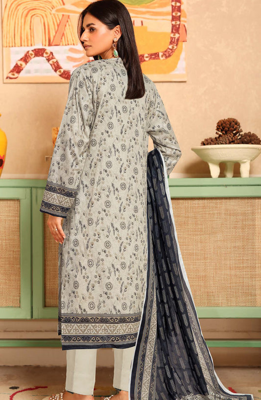 Azal by Johra Printed Lawn Unstitched 3 Piece Suit - JH-1513 - JH25AZALL - Grey - Casual Collection