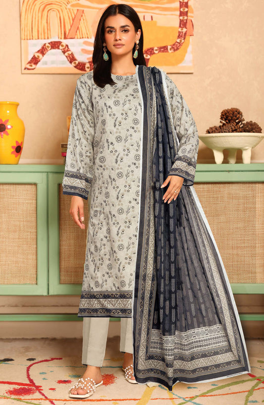 Azal by Johra Printed Lawn Unstitched 3 Piece Suit - JH-1513 - JH25AZALL - Grey - Casual Collection