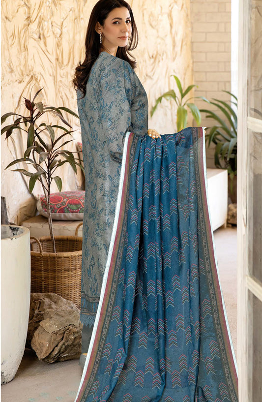 Azal by Johra Printed Lawn Unstitched 3 Piece Suit - JH-1509 - JH25AZALL - Blue - Casual Collection
