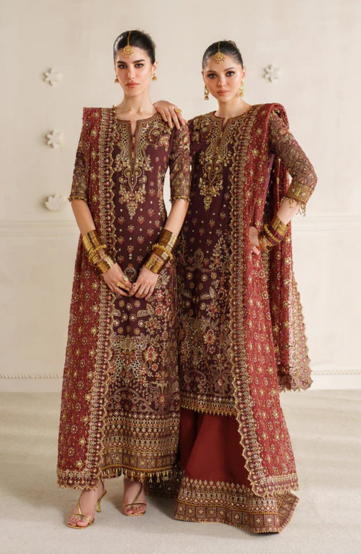 Baroque Chantelle Embroidered Chiffon Unstitched 3 Piece Suit - V14-D07 - BQ25CHN - Purple - Formal Collection