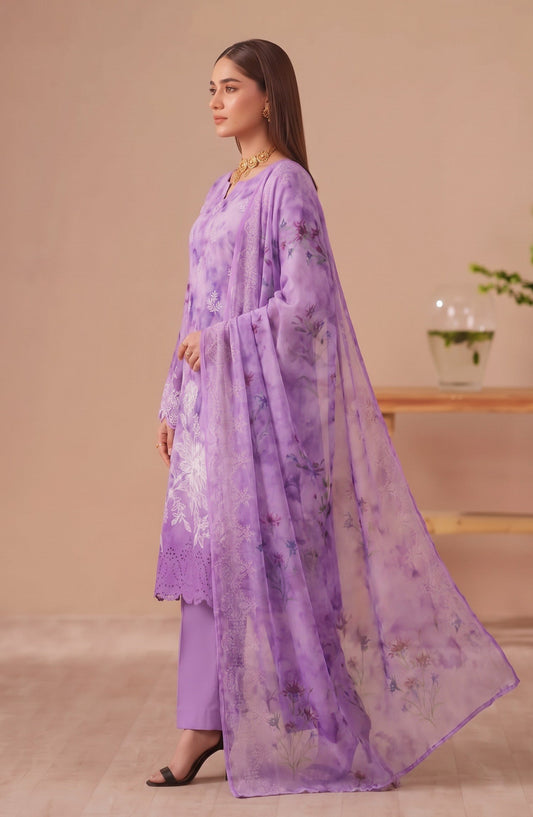 Bella by Amna Khadija Embroidered Viscose Unstitched 3 Piece Suit - D-01 - AM26BEL - Purple - Winter Collection