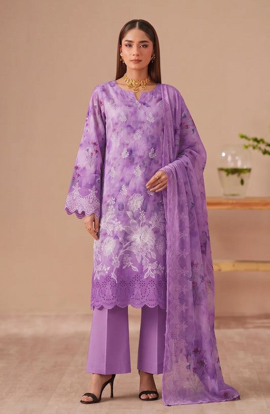 Bella by Amna Khadija Embroidered Viscose Unstitched 3 Piece Suit - D-01 - AM26BEL - Purple - Winter Collection