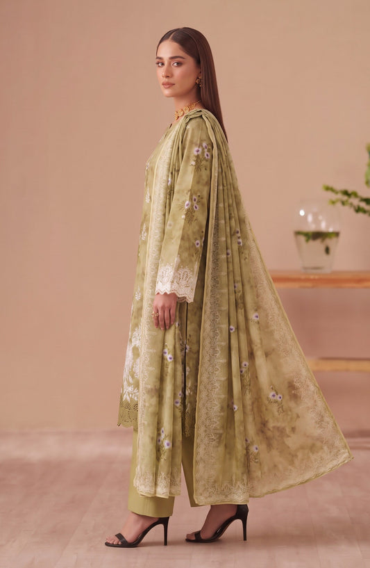 Bella by Amna Khadija Embroidered Viscose Unstitched 3 Piece Suit - D-02 - AM26BEL - Green - Winter Collection