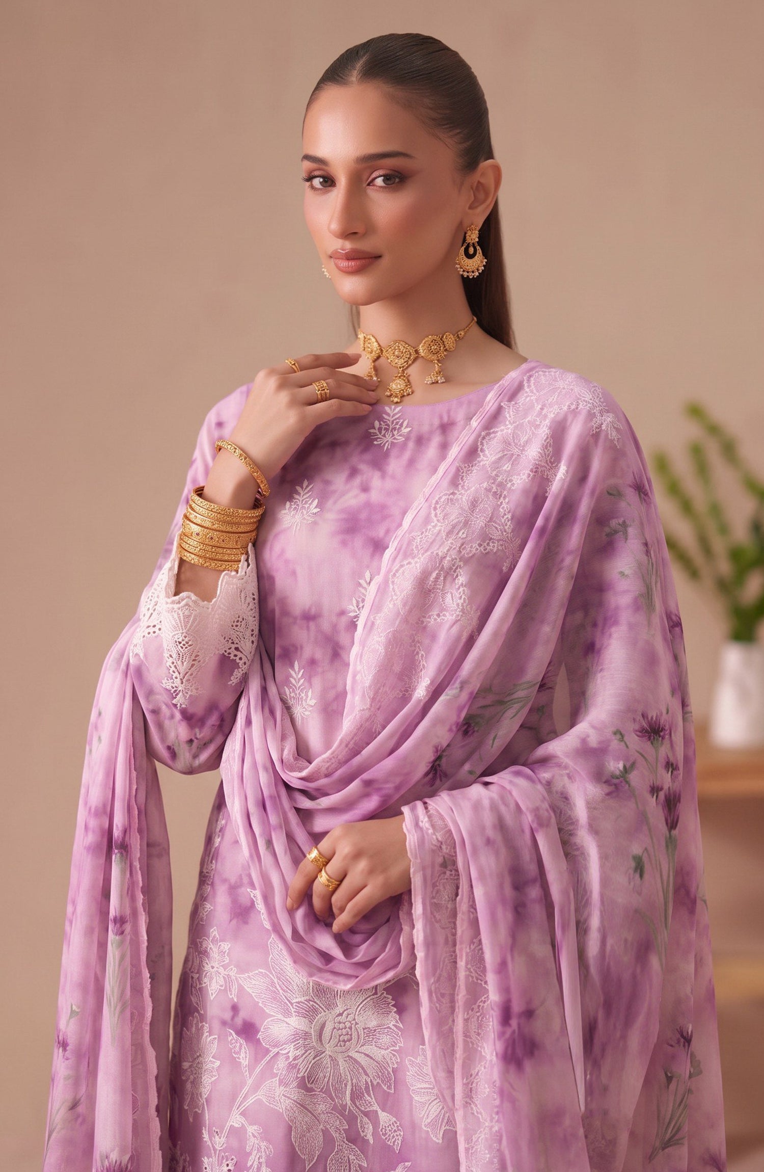 Bella by Amna Khadija Embroidered Viscose Unstitched 3 Piece Suit - D-07 - AM26BEL - Pink - Winter Collection