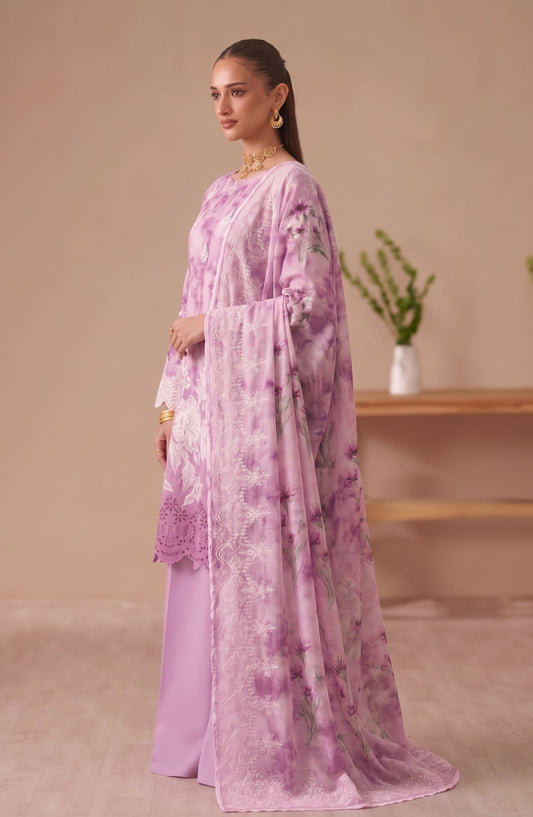 Bella by Amna Khadija Embroidered Viscose Unstitched 3 Piece Suit - D-07 - AM26BEL - Pink - Winter Collection
