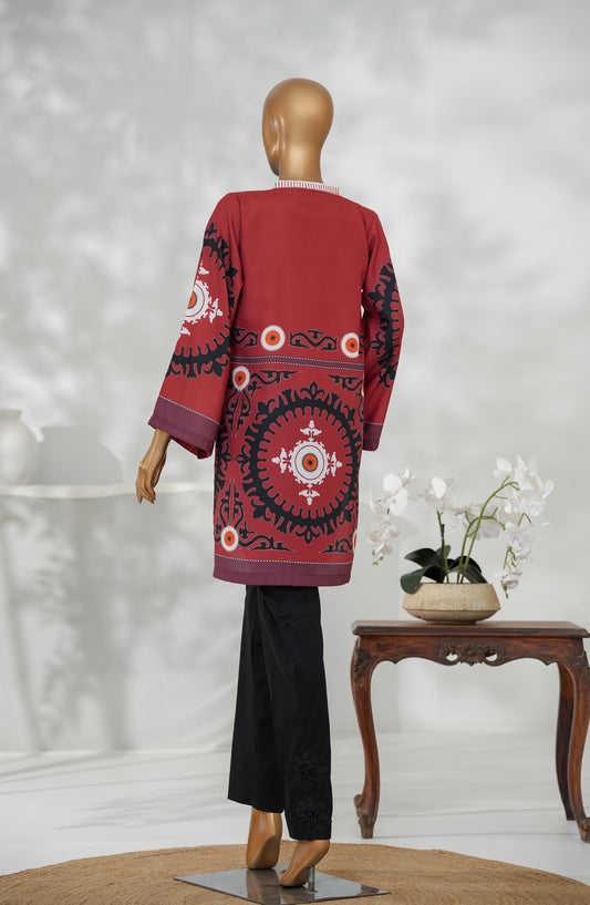Beyond Basics by Amna Khadija Premium Digital Printed Poly Swiss Stitched Shirt - BB-01 - AM25BYND - Red - Summer Collection