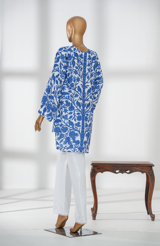 Beyond Basics by Amna Khadija Premium Digital Printed Poly Swiss Stitched Shirt - BB-04 - AM25BYND - Blue - Summer Collection