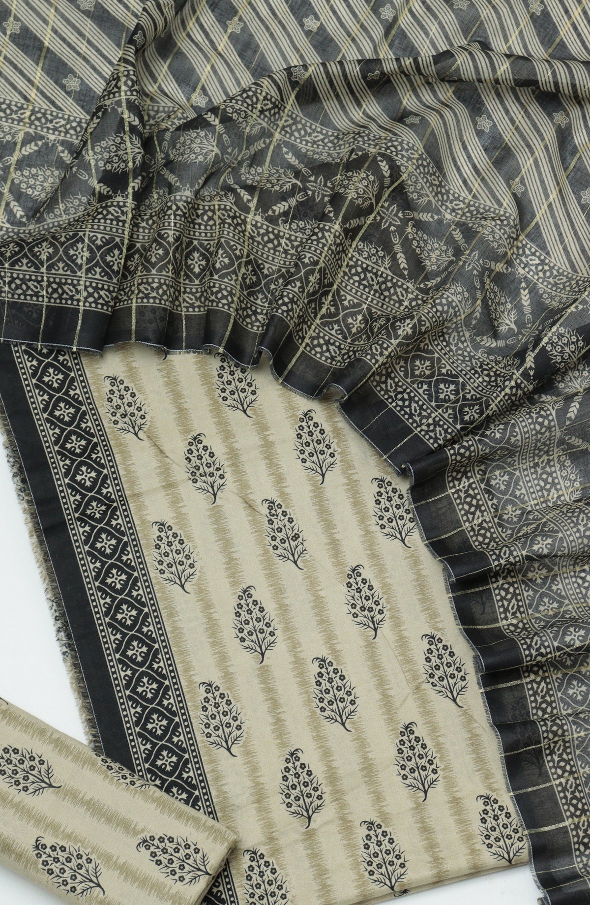 Bin Saeed Printed Cambric Unstitched 3 Piece Suit - D-02 - BS26CMP - Fawn - Winter Collection