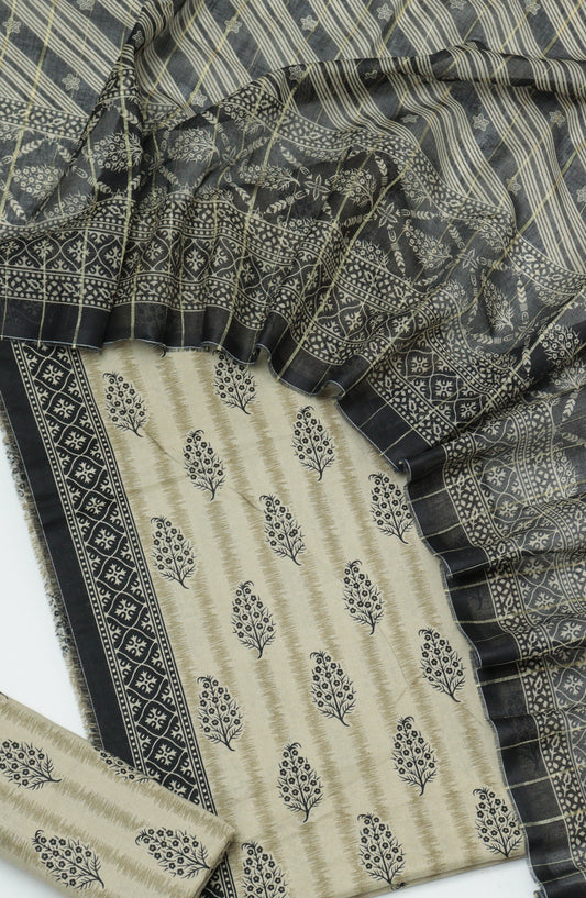 Bin Saeed Printed Cambric Unstitched 3 Piece Suit - D-02 - BS26CMP - Fawn - Winter Collection