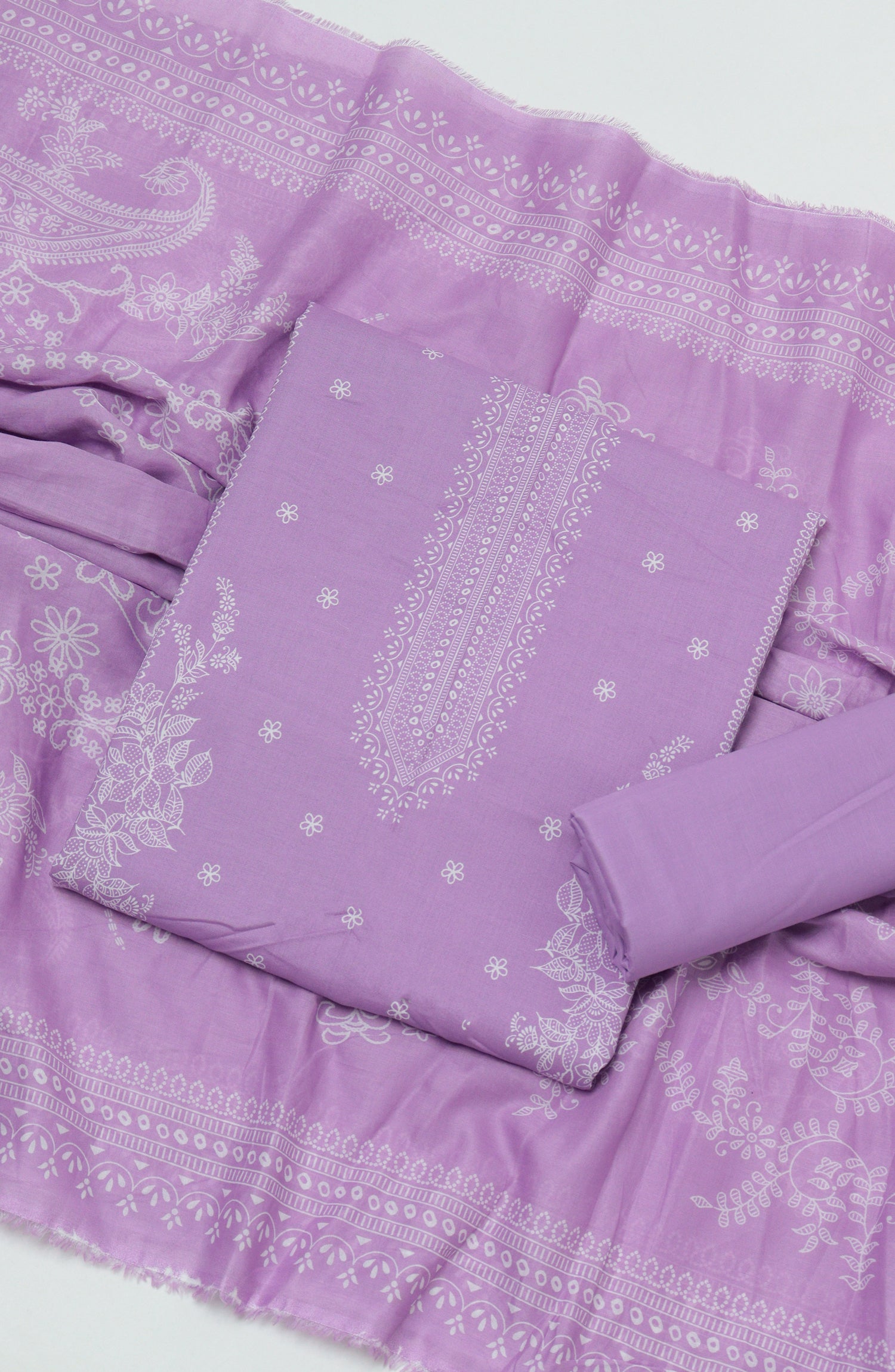 Bin Saeed Printed Cambric Unstitched 3 Piece Suit - D-10 - BS26CMP - Purple - Winter Collection