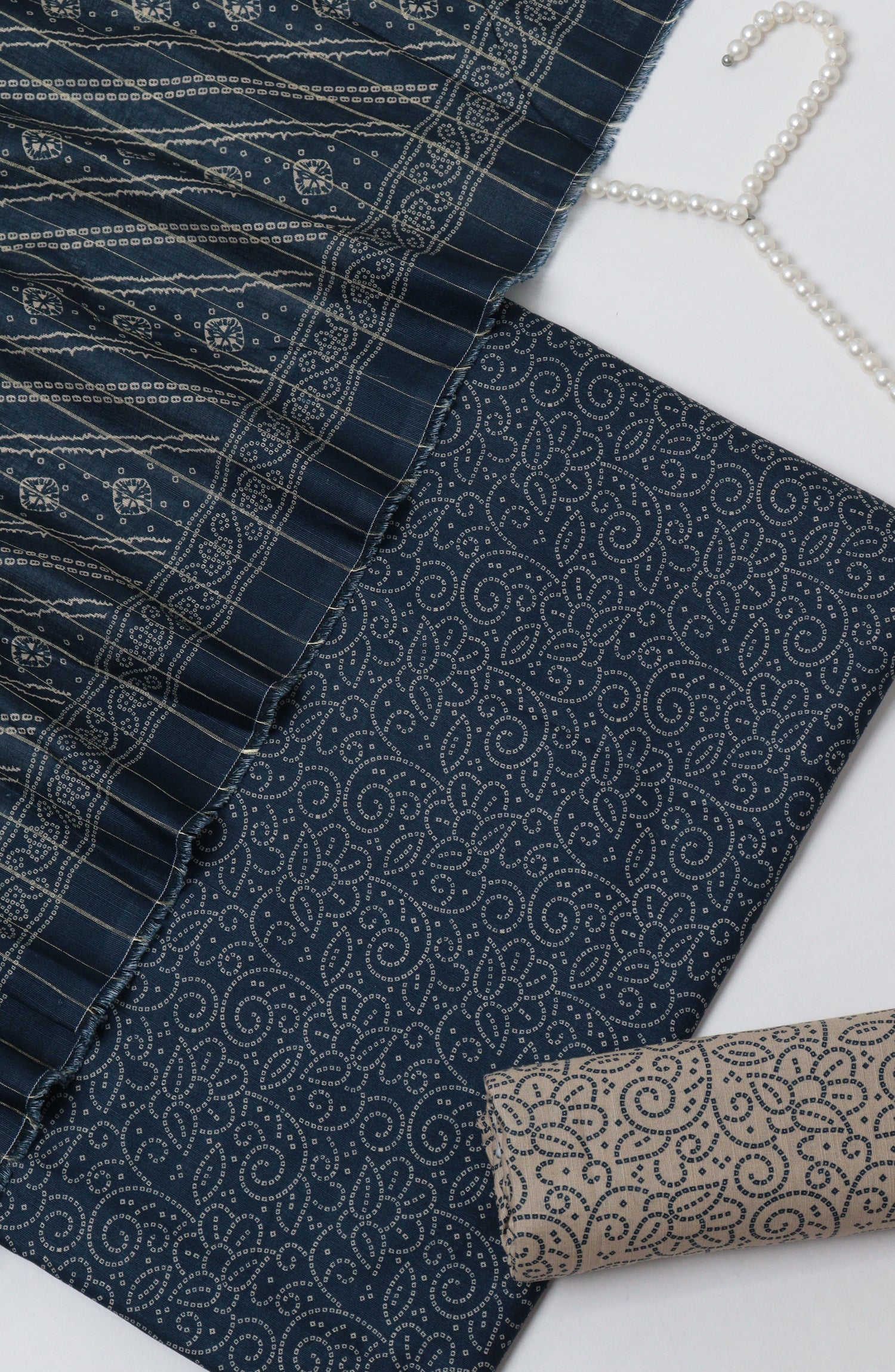 Bin Saeed Printed Khaddar Unstitched 3 Piece Suit - D-01 - BS26KTR - Blue - Winter Collection