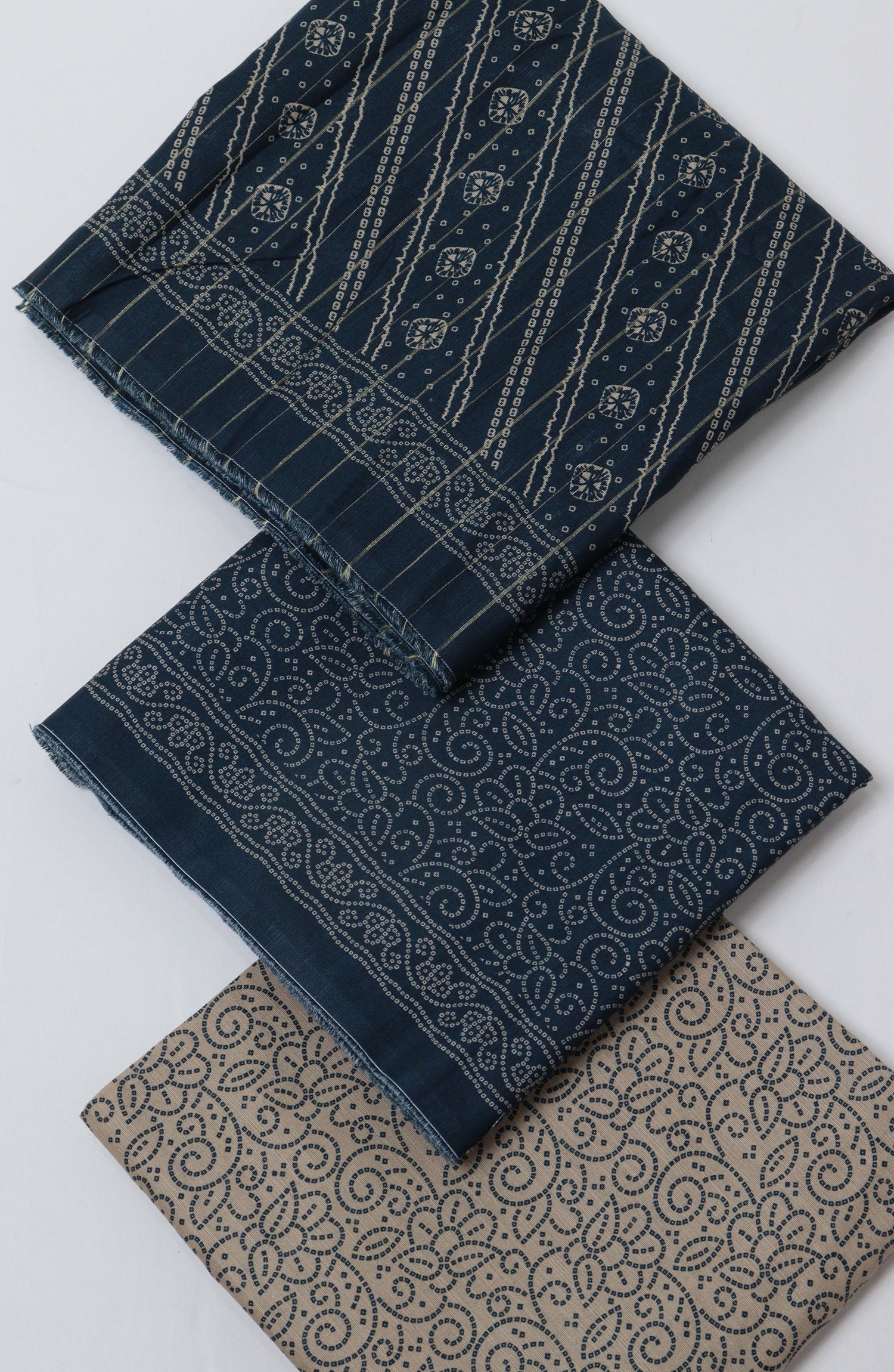 Bin Saeed Printed Khaddar Unstitched 3 Piece Suit - D-01 - BS26KTR - Blue - Winter Collection