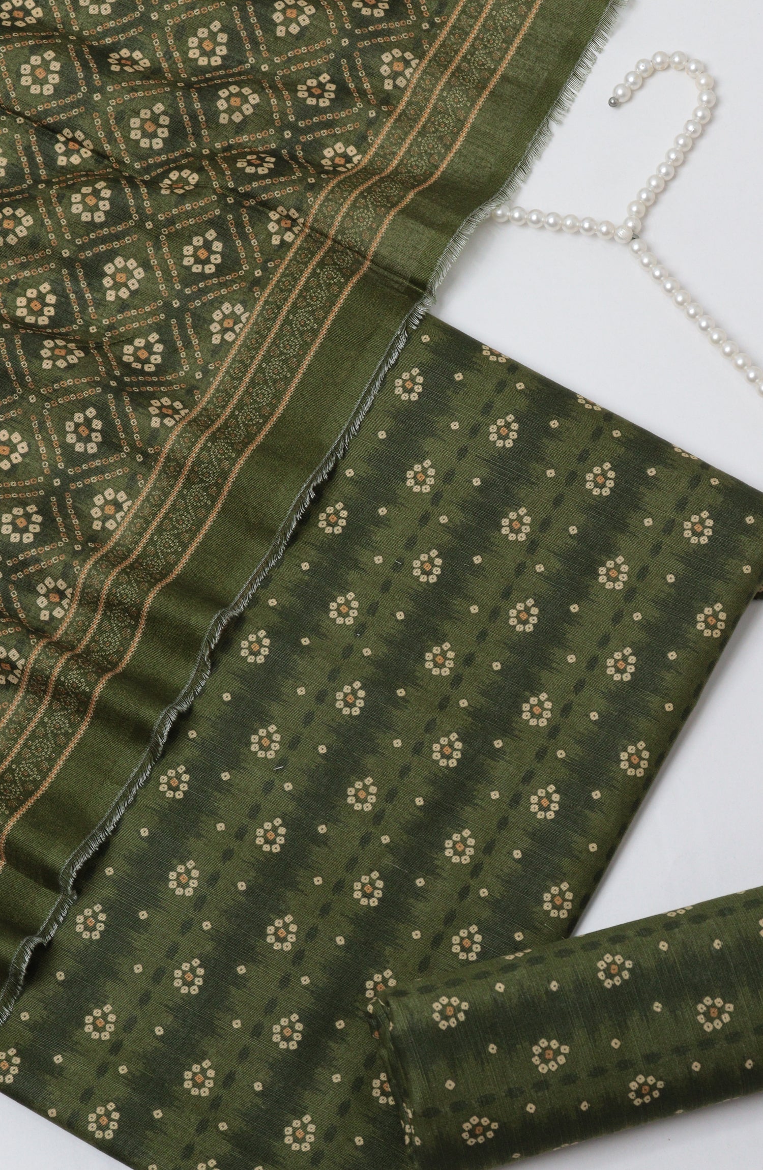 Bin Saeed Printed Khaddar Unstitched 3 Piece Suit - D-09 - BS26KTR - Green - Winter Collection
