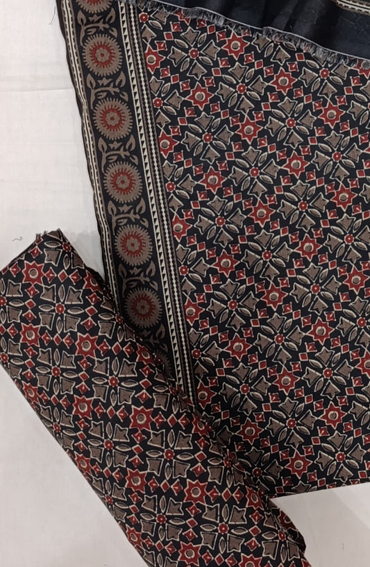 Bin Saeed Digital Printed Cotton Cambric Unstitched 3 Piece Suit - Design-30 - BS25DCC - Black - Summer Collection