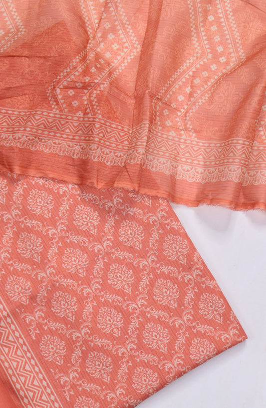 Bin Saeed Digital Printed Cotton Unstitched 3 Piece Suit - Design-B-07 - BS25DPR - Pink - Winter Collection