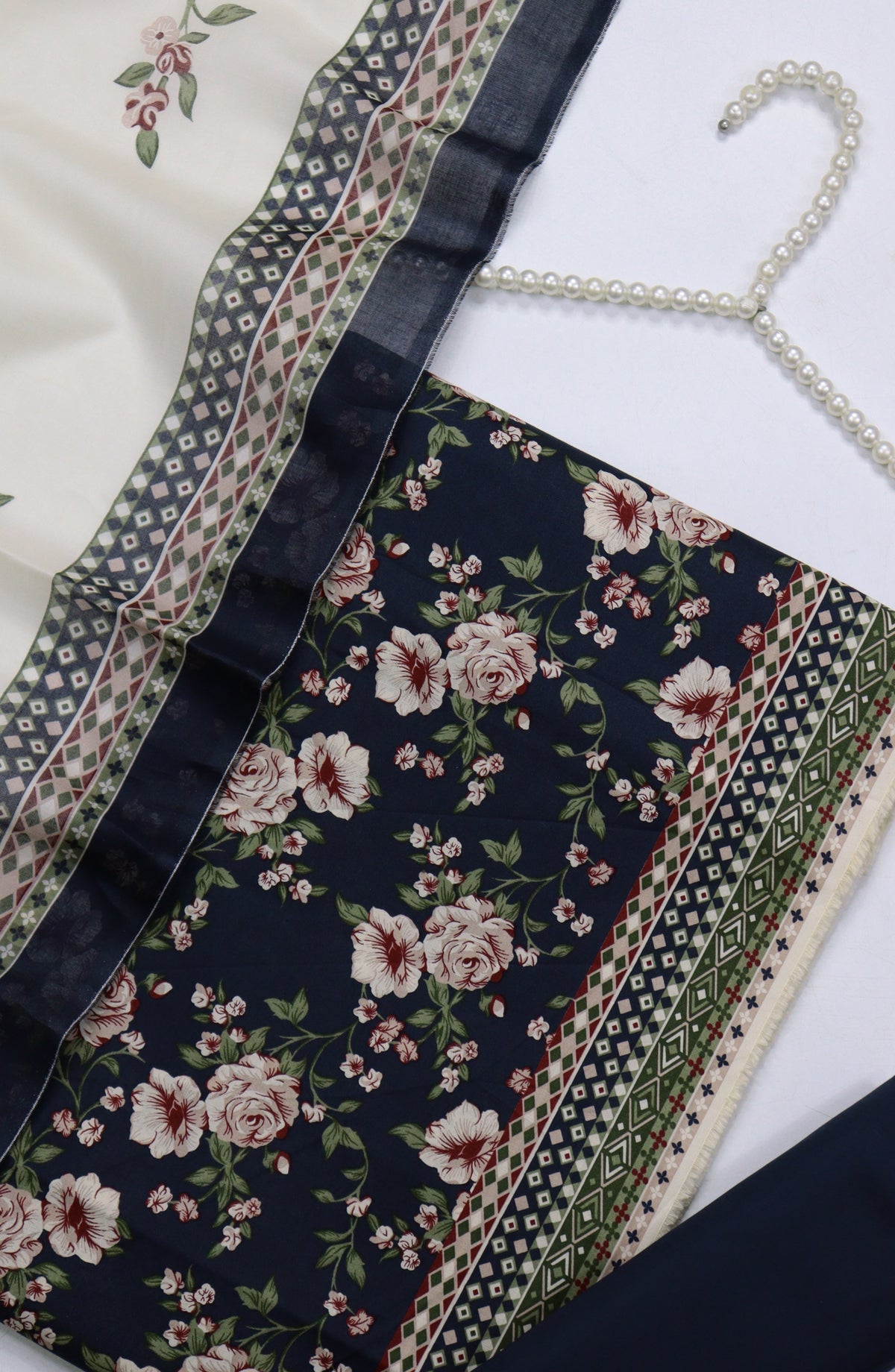 Bin Saeed Digital Printed Cotton Unstitched 3 Piece Suit - Design-10 - BS25DPR - Blue - Mid Summer Collection