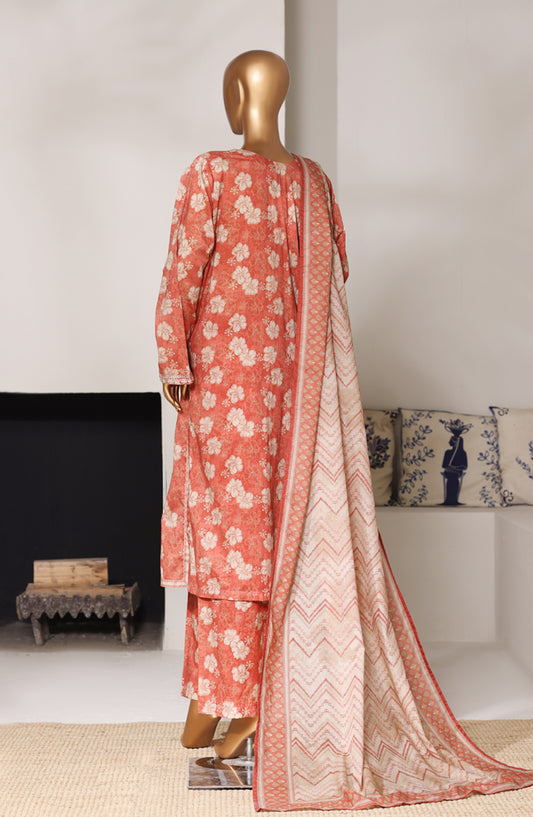 Bin Saeed Exclusive Printed Lawn Stitched 3 Piece Suit - D-03 - BS26SIV - Pink - Summer Collection