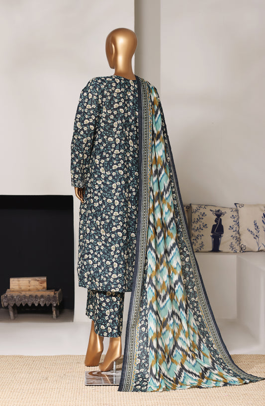 Bin Saeed Exclusive Printed Lawn Stitched 3 Piece Suit - D-01 - BS26SIV - Teal - Summer Collection