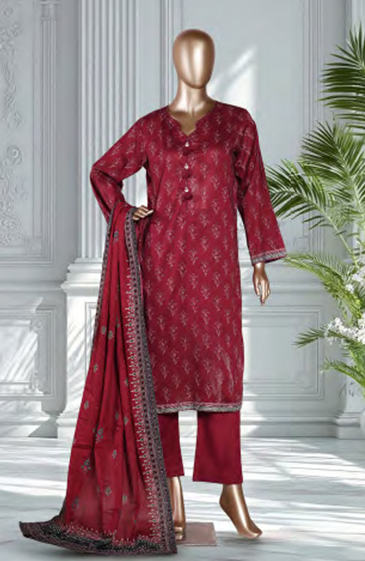 Bin Saeed Exclusive Printed Lawn Stitched 3 Piece Suit - D-50 - BS26EXP - Red - Summer Collection