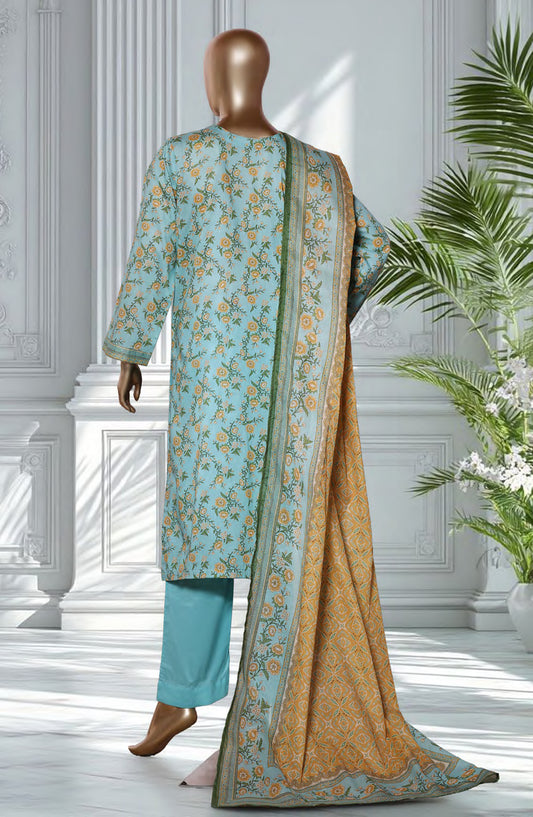 Bin Saeed Exclusive Printed Lawn Stitched 3 Piece Suit - D-48 - BS26EXP - Green - Summer Collection