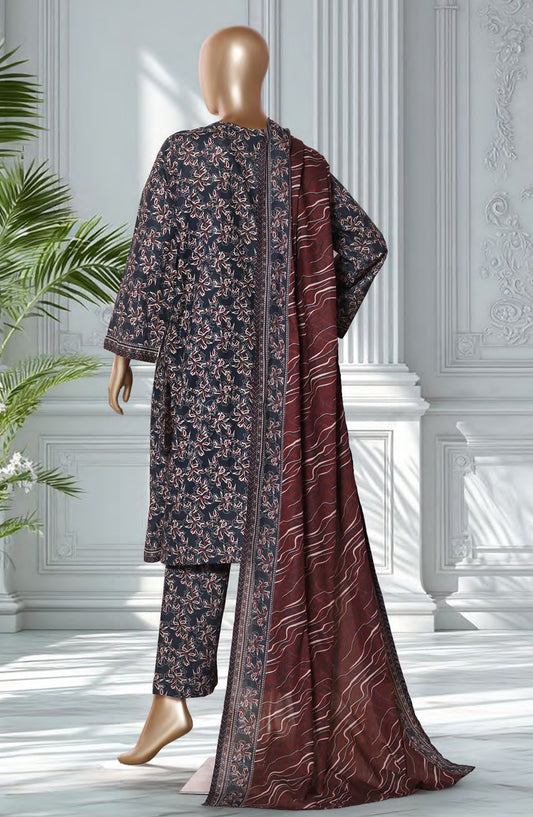 Bin Saeed Exclusive Printed Lawn Stitched 3 Piece Suit - D-47 - BS26EXP - Black - Summer Collection