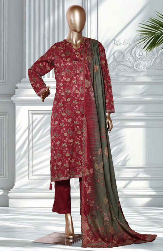 Bin Saeed Exclusive Printed Lawn Stitched 3 Piece Suit - D-46 - BS26EXP - Red - Summer Collection