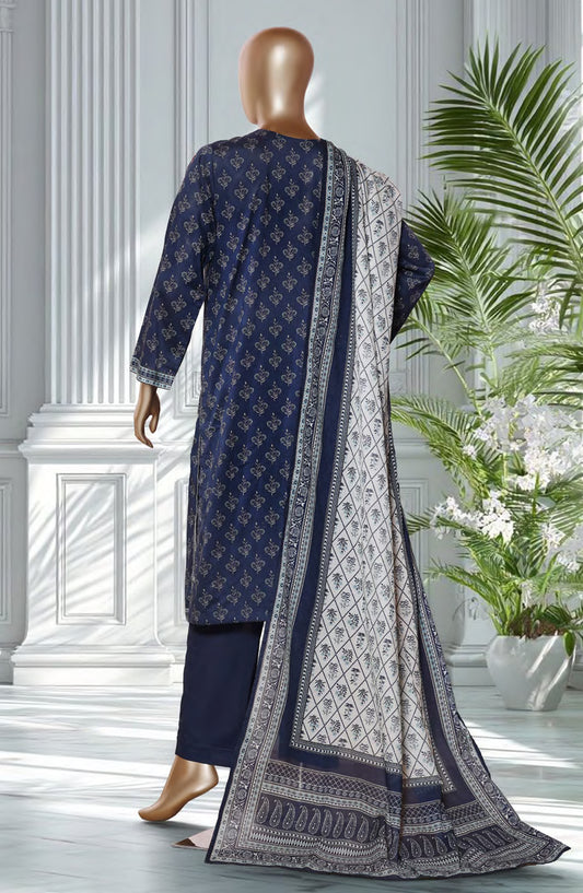 Bin Saeed Exclusive Printed Lawn Stitched 3 Piece Suit - D-45 - BS26EXP - Blue - Summer Collection