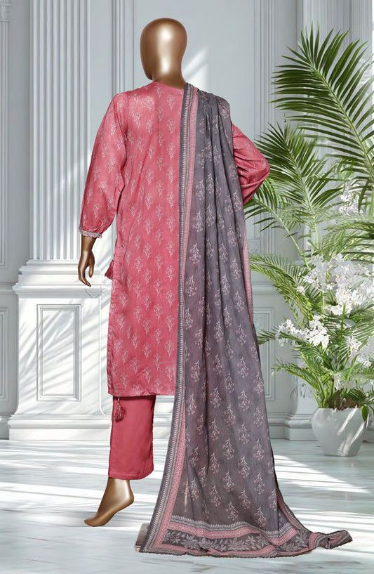Bin Saeed Exclusive Printed Lawn Stitched 3 Piece Suit - D-40 - BS26EXP - Pink - Summer Collection