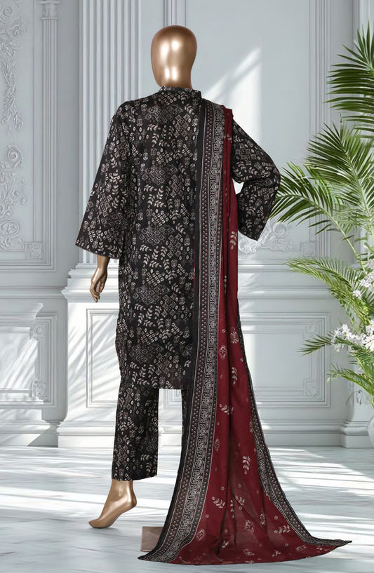 Bin Saeed Exclusive Printed Lawn Stitched 3 Piece Suit - D-31 - BS26EXP - Black - Summer Collection