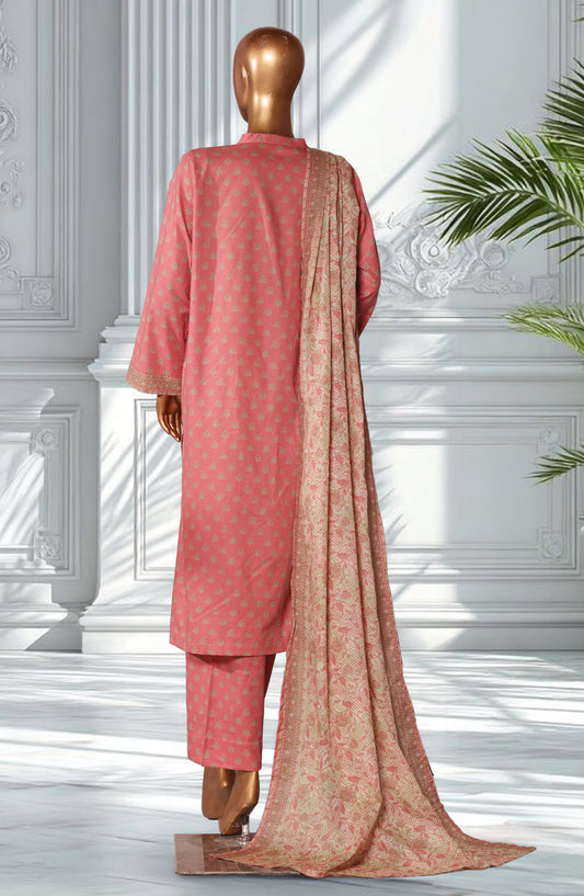 Bin Saeed Exclusive Printed Lawn Stitched 3 Piece Suit - D-30 - BS26EXP - Pink - Summer Collection