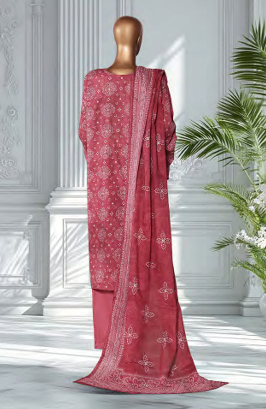Bin Saeed Exclusive Printed Lawn Stitched 3 Piece Suit - D-25 - BS26EXP - Pink - Summer Collection