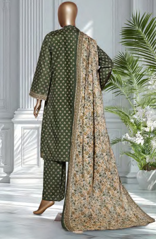 Bin Saeed Exclusive Printed Lawn Stitched 3 Piece Suit - D-15 - BS26EXP - Green - Summer Collection