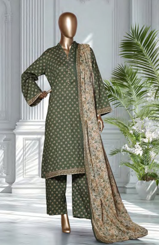 Bin Saeed Exclusive Printed Lawn Stitched 3 Piece Suit - D-15 - BS26EXP - Green - Summer Collection
