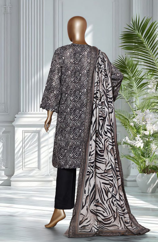 Bin Saeed Exclusive Printed Lawn Stitched 3 Piece Suit - D-13 - BS26EXP - Black - Summer Collection