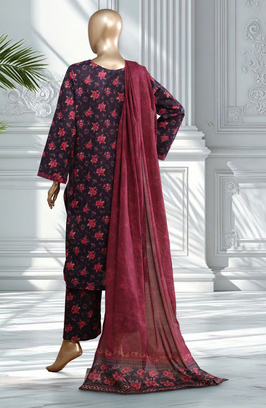 Bin Saeed Exclusive Printed Lawn Stitched 3 Piece Suit - D-10 - BS26EXP - Black - Summer Collection
