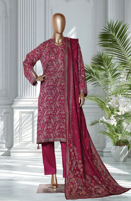 Bin Saeed Exclusive Printed Lawn Stitched 3 Piece Suit - D-07 - BS26EXP - Pink - Summer Collection