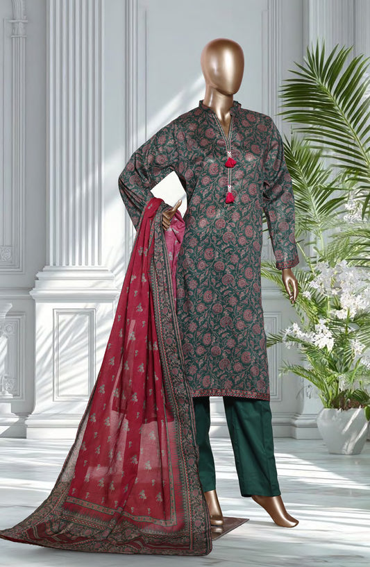 Bin Saeed Exclusive Printed Lawn Stitched 3 Piece Suit - D-06 - BS26EXP - Black - Summer Collection