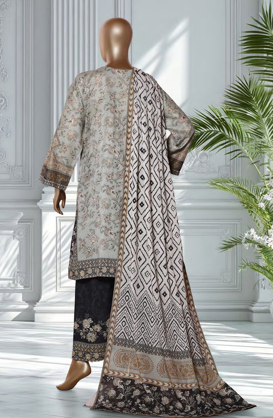 Bin Saeed Exclusive Printed Lawn Stitched 3 Piece Suit - D-05 - BS26EXP - Grey - Summer Collection