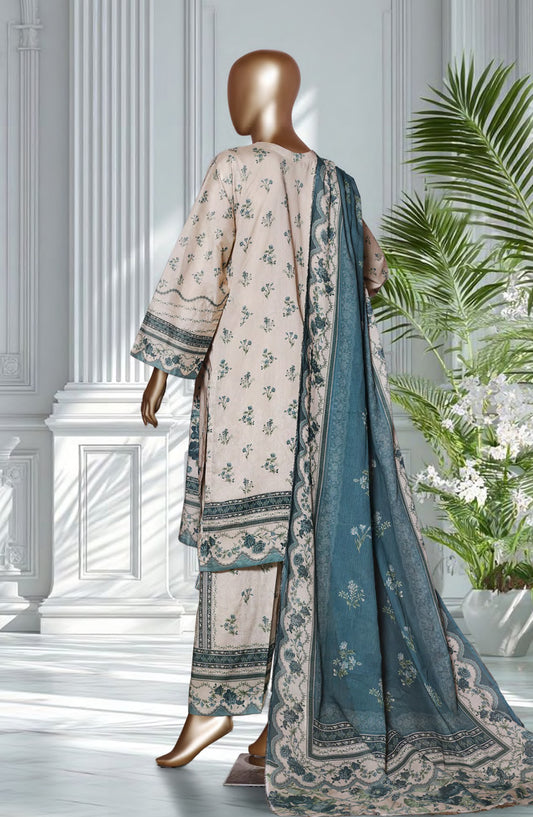 Bin Saeed Exclusive Printed Lawn Stitched 3 Piece Suit - D-04 - BS26EXP - Fawn - Summer Collection
