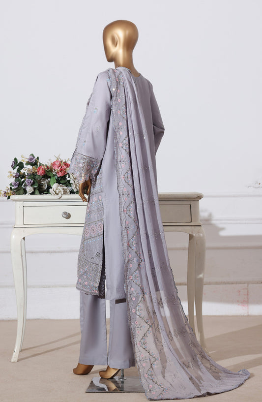 Bin Saeed Luxury Embroidered Formal Stitched 3 Piece Suit - D-04 - BS26FLX - Purple - Festive Collection
