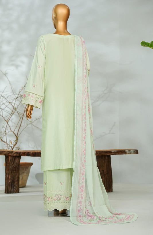 Bin Saeed Luxury Embroidered Stitched 3 Piece Suit - D-05 - BS26LQ - Green - Festive Collection