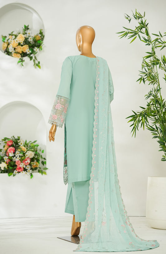 Bin Saeed Luxury Embroidered Stitched 3 Piece Suit - Design-05 - BS26PIC - Blue - Festive Collection