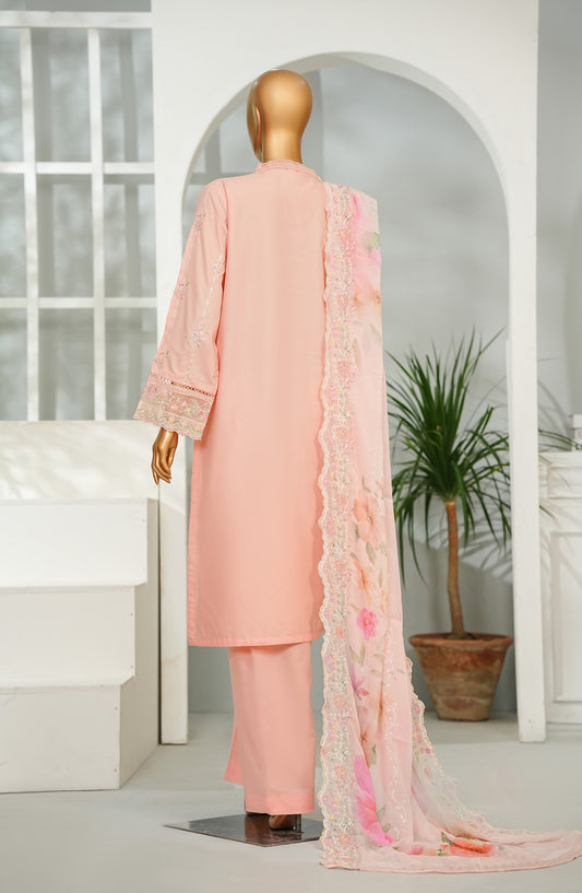 Bin Saeed Luxury Embroidered Formal Stitched 3 Piece Suit - D-03 - BS26DPC - Pink - Festive Collection