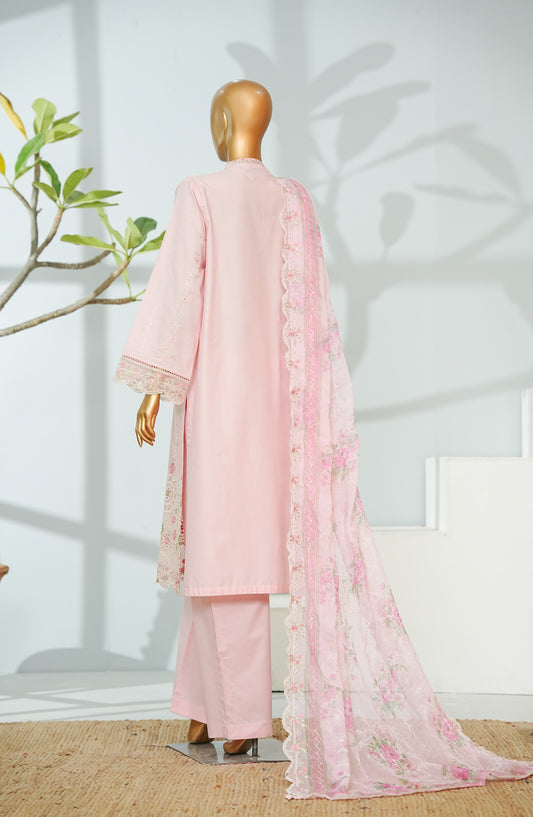 Bin Saeed Luxury Embroidered Formal Stitched 3 Piece Suit - D-05 - BS26DPC - Pink - Festive Collection