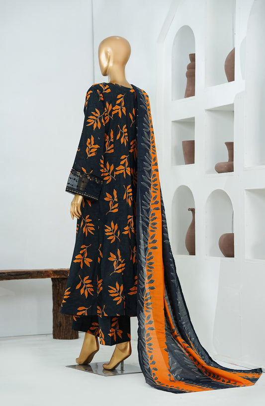 Bin Saeed Luxury Embroidered Stitched Frock 3 Piece Suit - D-06 - BS26CKD - Black - Festive Collection