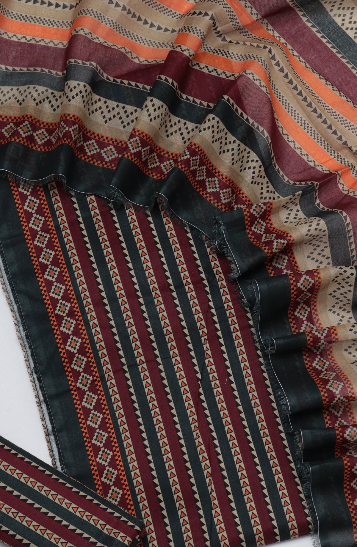 Bin Saeed Printed Cotton Unstitched 3 Piece Suit - D-11 - BS26NHT - Brown - Summer Collection