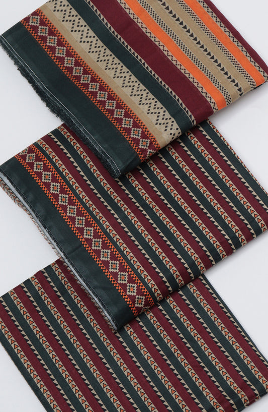 Bin Saeed Printed Cotton Unstitched 3 Piece Suit - D-11 - BS26NHT - Brown - Summer Collection