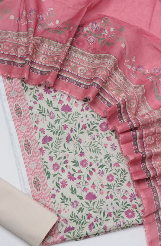 Bin Saeed Printed Cotton Unstitched 3 Piece Suit - D-10 - BS26NHT - Pink - Summer Collection